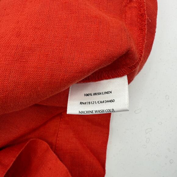 EILEEN FISHER Linen Boxy Lagenlook Shirt Size S Oversized Pockets Beachy Cool - Picture 6 of 8